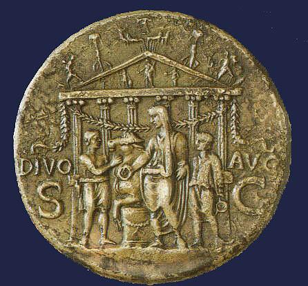 Caligula---Divo-Avg-Temple-Sestertius--Joe-Geranio